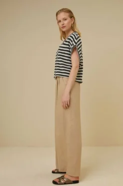 Tops & Shirts*By bar tammie slub stripe top | jet black