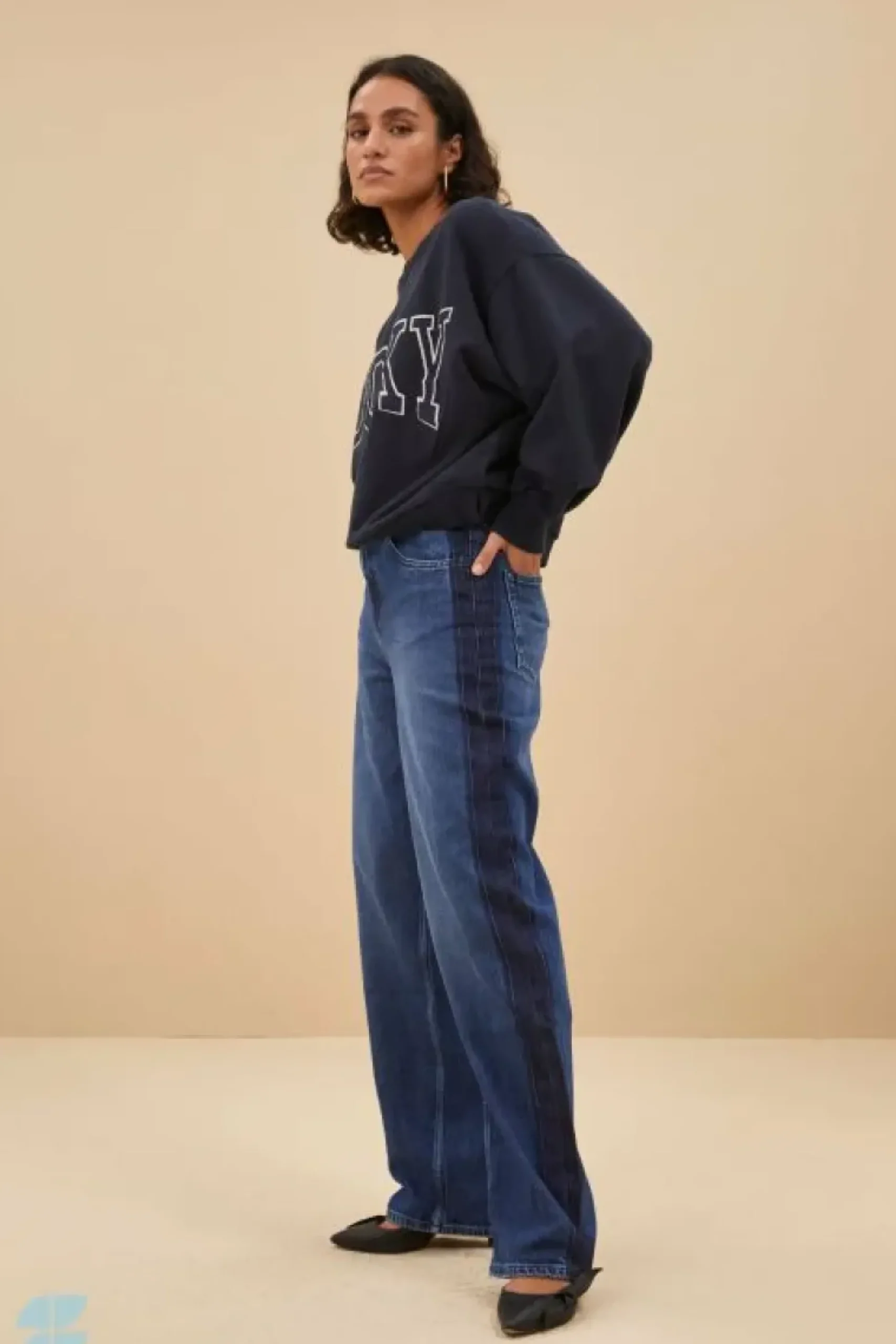 Jeans|Broeken*By bar two tone pants | denim