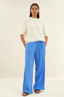 Broeken*By bar uma stripe pants | vivid blue stripe