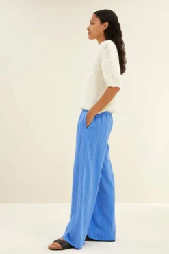 Broeken*By bar uma stripe pants | vivid blue stripe